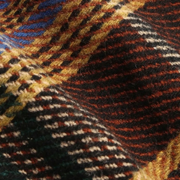 Cider Square Neck Preppy Countryside Tweed Plaid Jumpsuit Overall Wide Leg SZ M - Picture 8 of 16